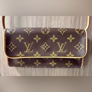Louis Vuitton Twin Pochette Monogram Pouch Crossbody